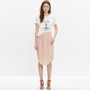 Madewell Silk Island Skirt in Pink, sz S